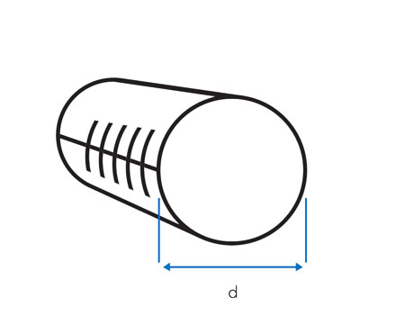 Round steel rebars